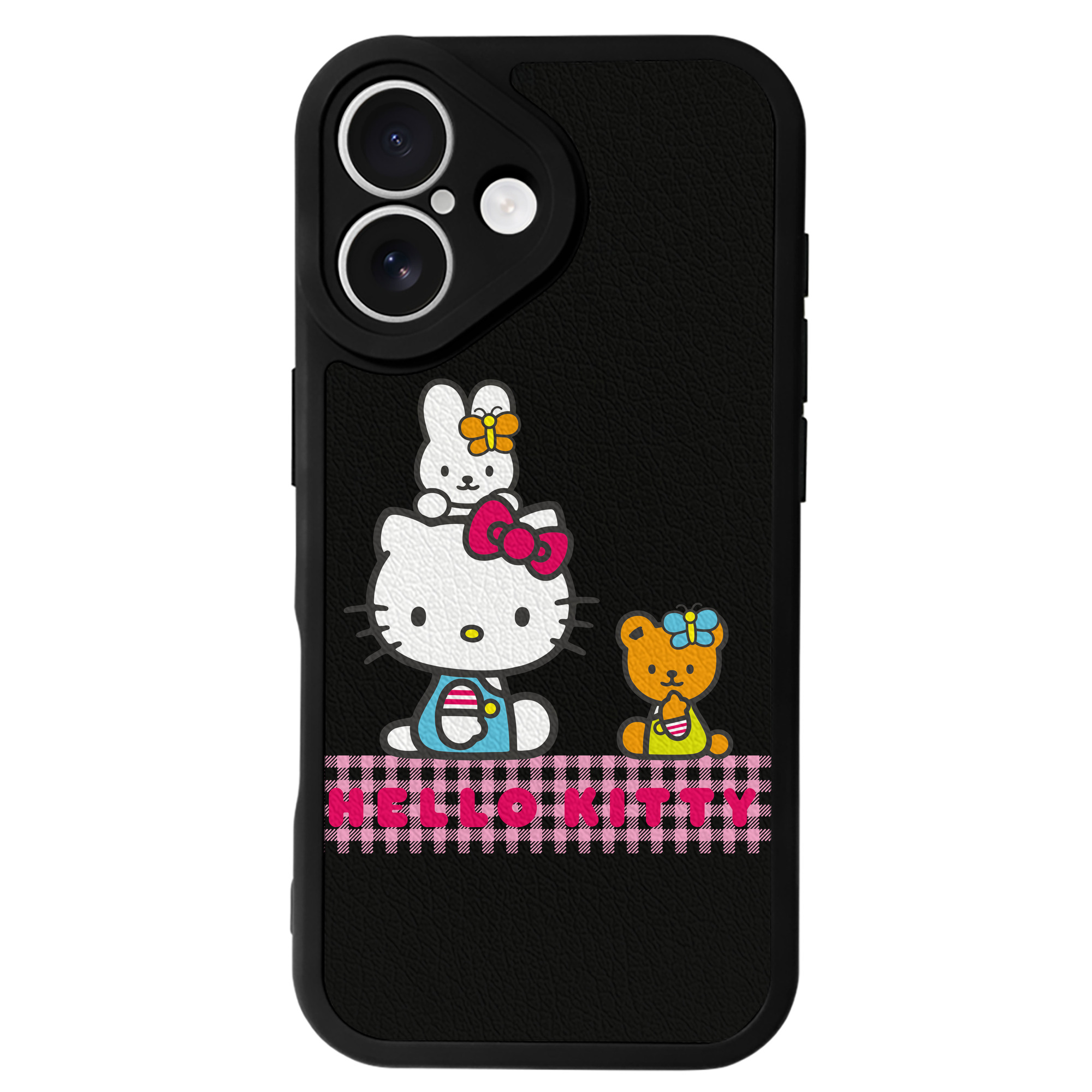 （画像用） Hello Kitty ハローキティ 【iPhone 16シリーズ対応】シリコンスマホケース（レザー調） 材質：シリコン